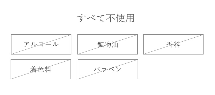 パラベン アルコール 鉱物油 タール色素 香料